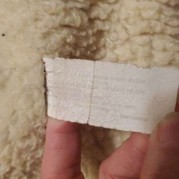 Vintage Red Kent Feeds Wiman Coat Jacket Men's Medium Sherpa Fleece Lined - Picture 8 of 11